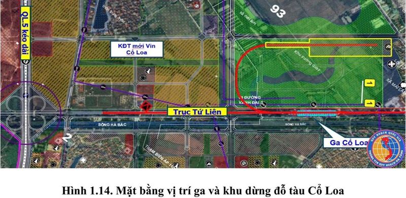 Ga Cổ Loa Vinhomes Global Gate đường sắt cao tốc Vinspeed Hà Nội - Quảng Ninh, có 4 ga chính