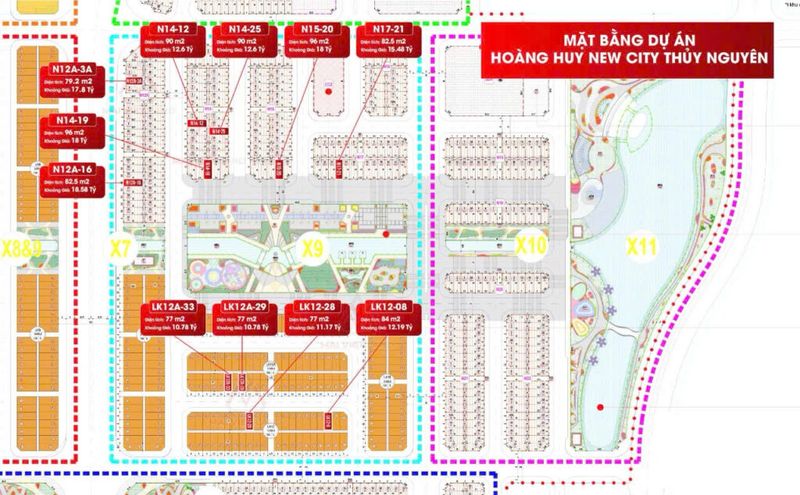 Hoàng Huy New City - minh họa khu vực ảnh hưởng