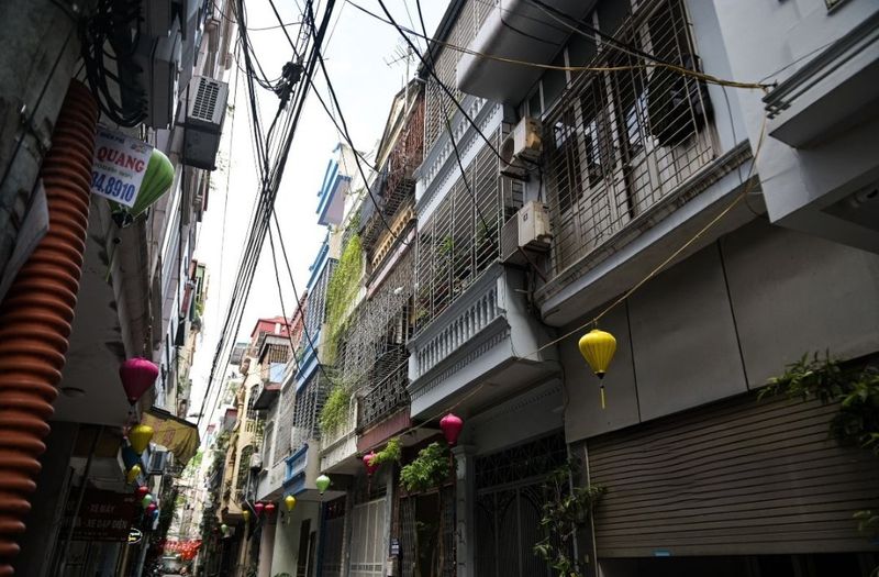 Khu vực đất nền, nhà phố mới xây dựng