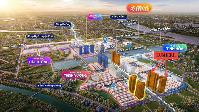Lumiere Cổ Loa - Dự án sáng trọng của Masterise Homes tại Vinhomes Global Gate Đông Anh Hà Nội