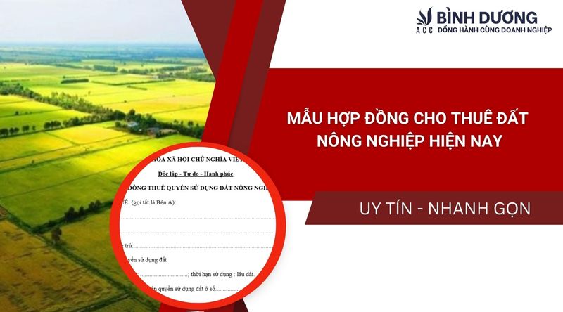 Mẫu hợp đồng cho thuê đất nông nghiệp