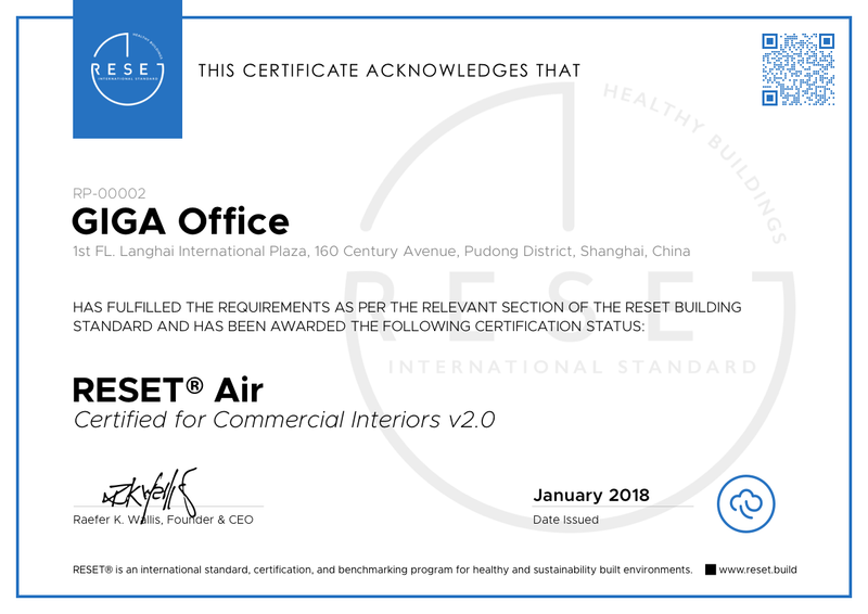 RESET Air Project Certificate