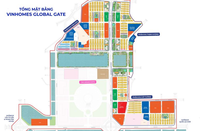Tổng mặt bằng dự án Vinhomes Cổ Loa