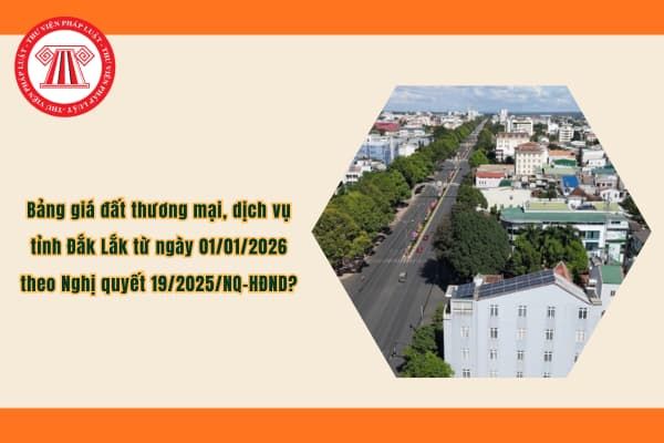 Bảng giá đất thương mại dịch vụ tỉnh Đắk Lắk