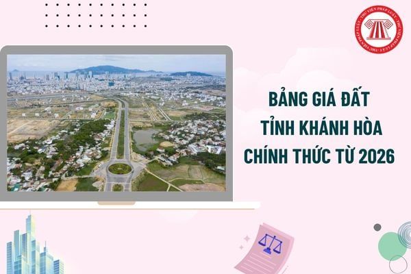 Bảng giá đất Tỉnh Khánh Hòa 2
