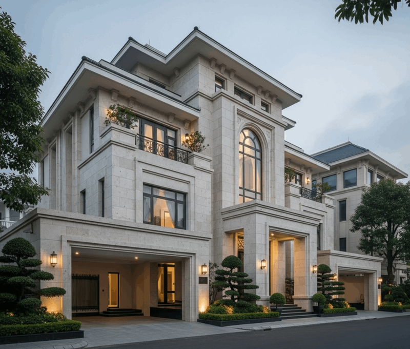 ảnh mặt tiền biệt thự