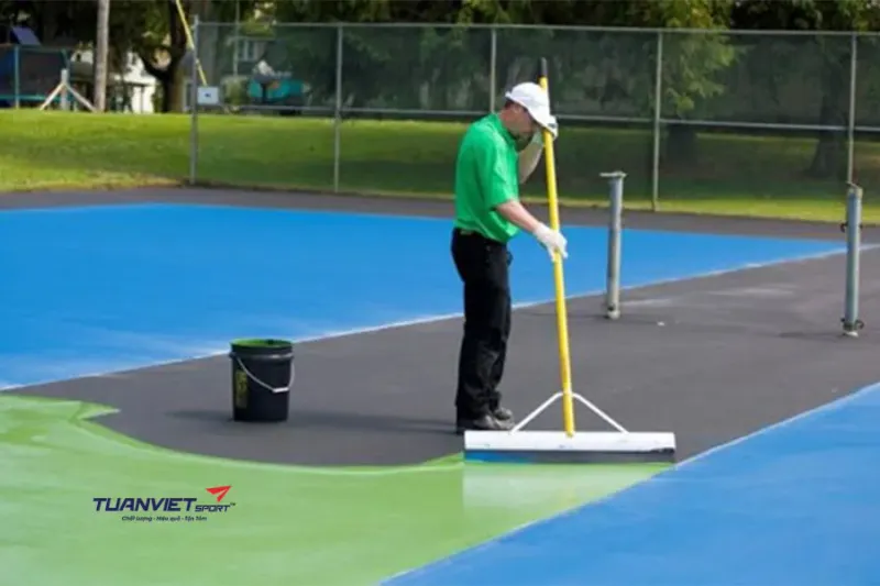 Quy trình sơn lại sân tennis chuẩn kỹ thuật