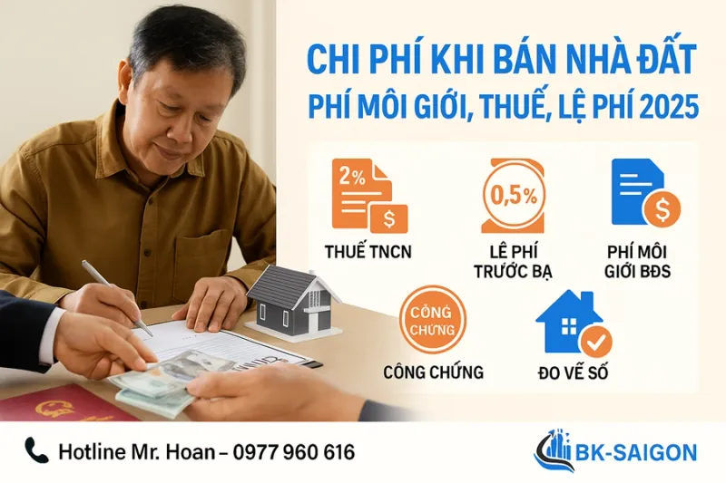 Chi phí khi bán nhà đất phi mới giới thuê lệ phí 2025
