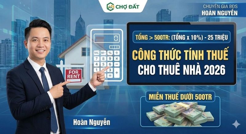 Công thức tính thuế và lợi nhuận cho thuê 2026