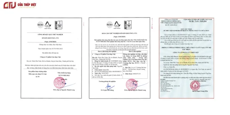 Mẫu giấy chứng nhận kiểm định hệ thống chống cháy