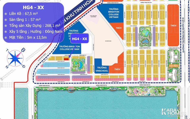 Mẫu liền kề khu HG4 minh họa