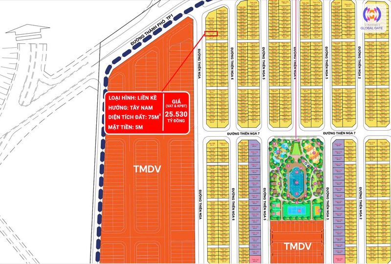 Tiện ích phân khu Tinh Hoa TN5