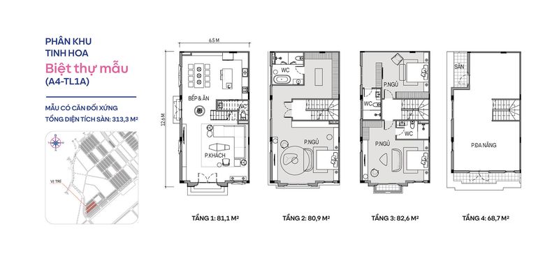 Mặt bằng biệt thự & liền kề