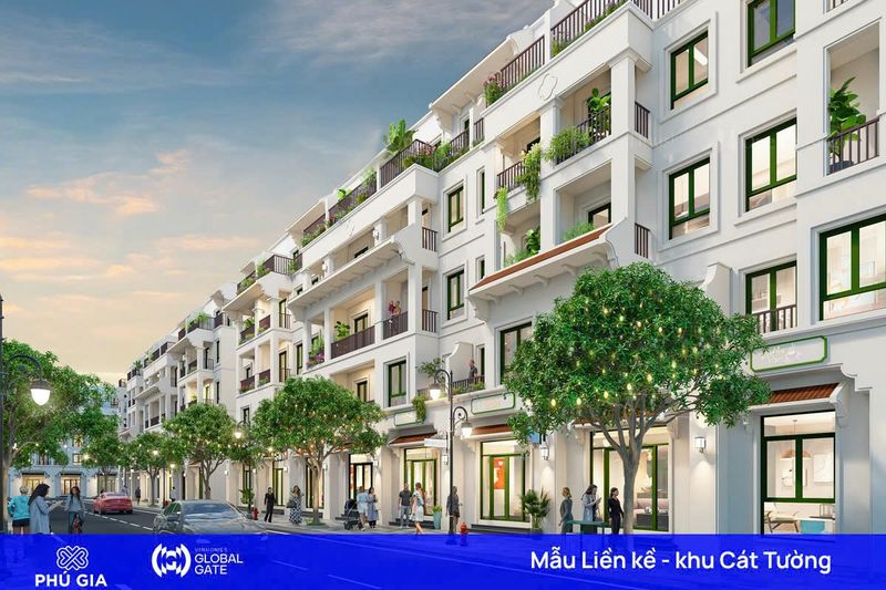 Mẫu nhà liền kề mặt tiền