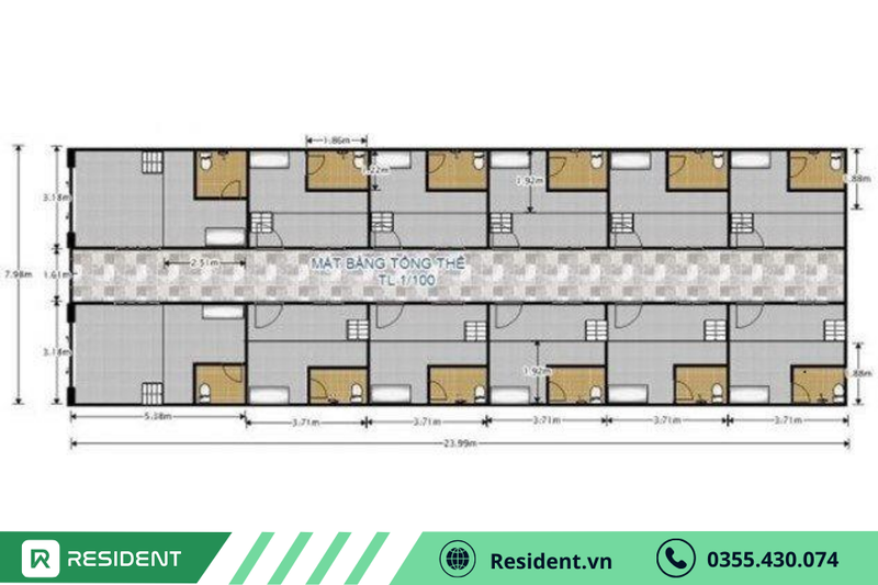 Thiết kế nhà trọ 2