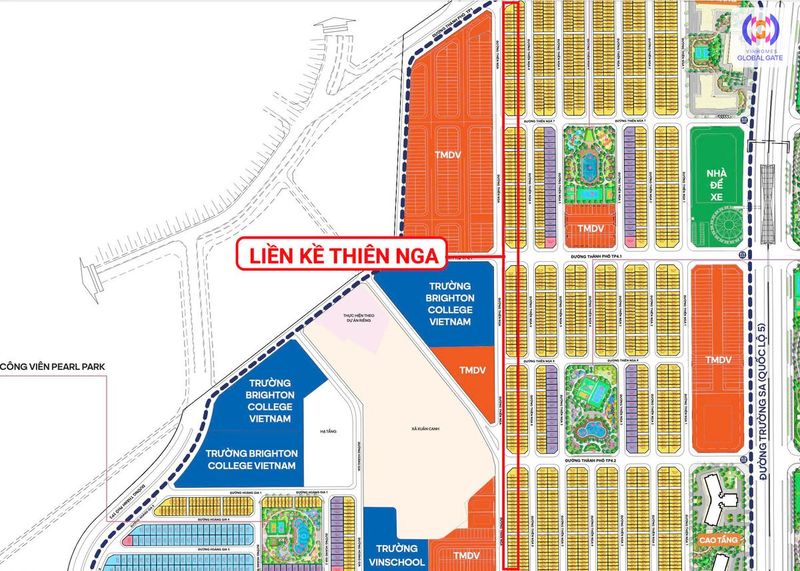 Vị trí phân khu tinh hoa