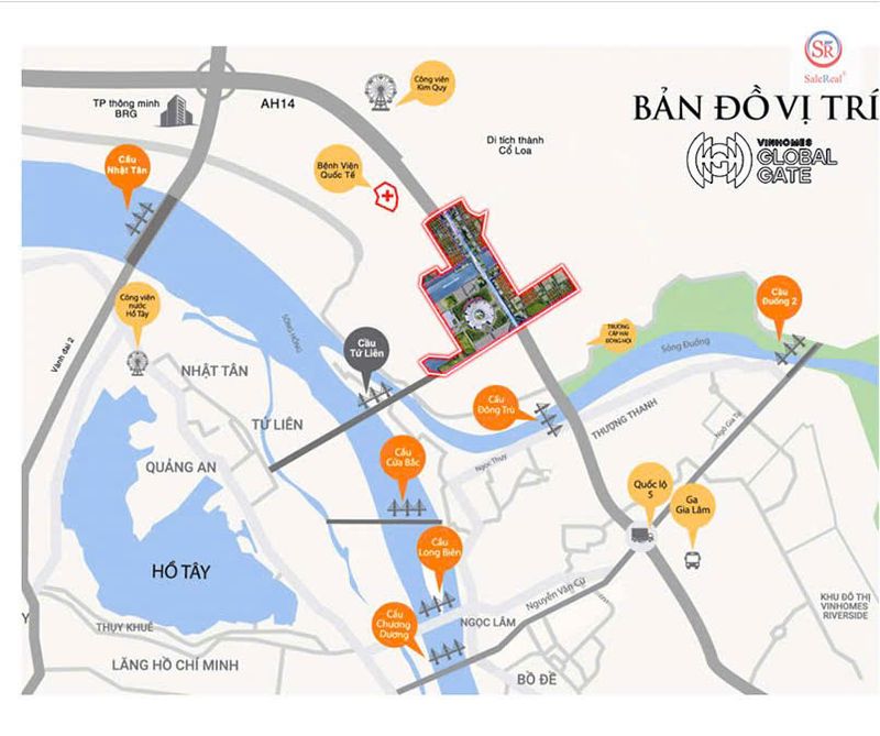 Vị trí Vinhomes Global Gate Cổ Loa