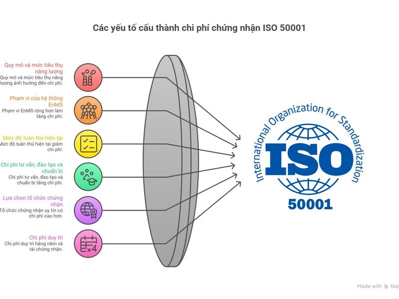 Yếu tố ảnh hưởng chi phí ISO 50001