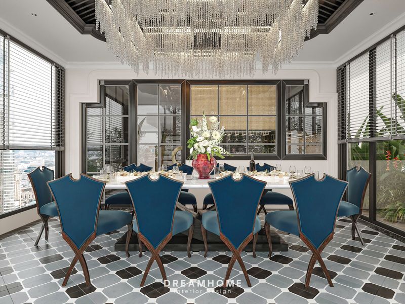 Nội thất phòng khách phong cách Mid-century